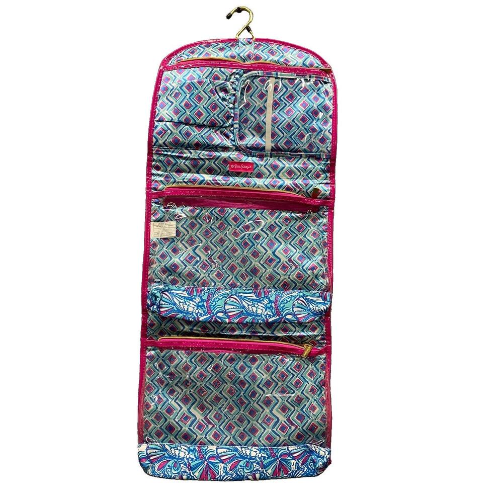 Lilly Pulitzer Target Hanging Cosmetic Bag Valet Travel My Fans Makeup Toiletry
